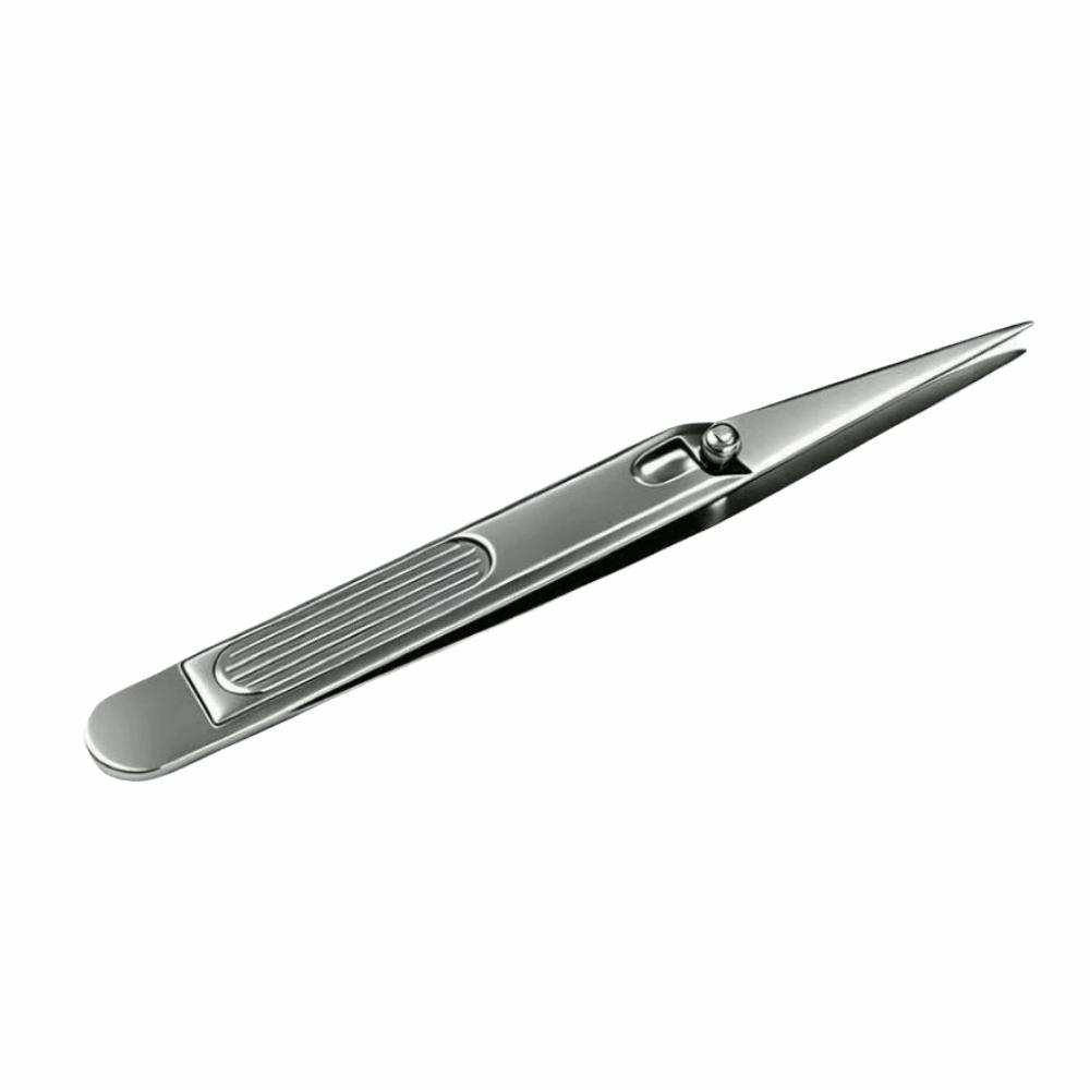 1/2Pcs V/Wide Mouth Lever-Action Eyebrow Tweezers Slanted Eye Brow Clips Facial Hair Removal