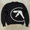 BeatStreet Men's Sweater Y2K Aphex Twin Knit Oversized Pullovers Gothic Jumper Winter Graphic Streetwear Long Sleeve Tops Vintage Clothing