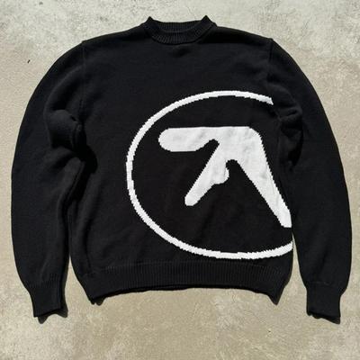 Pánsky sveter BeatStreet Y2K Aphex Twin Pletený Oversized Pulóver Gotický Sveter Zimný S Grafickým Dizajnom Streetwear Dlhý Rukáv Vintage Oblečenie