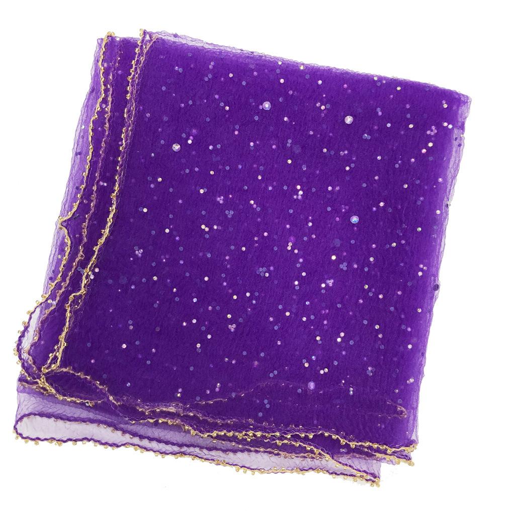Modisches buntes Pailletten-Bandana 80cm*80cm Ultra-dünnes atmungsaktives Kopftuch Sommer Sonnenschutz