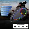 Kask rowerowy Bluetooth K17 z zestawem słuchawkowym, Super Basem, Siedmiokolorowym Oświetleniem Otoczenia, Pojemnościowym Mikrofonem i Inteligentnym Asystentem Głosowym.