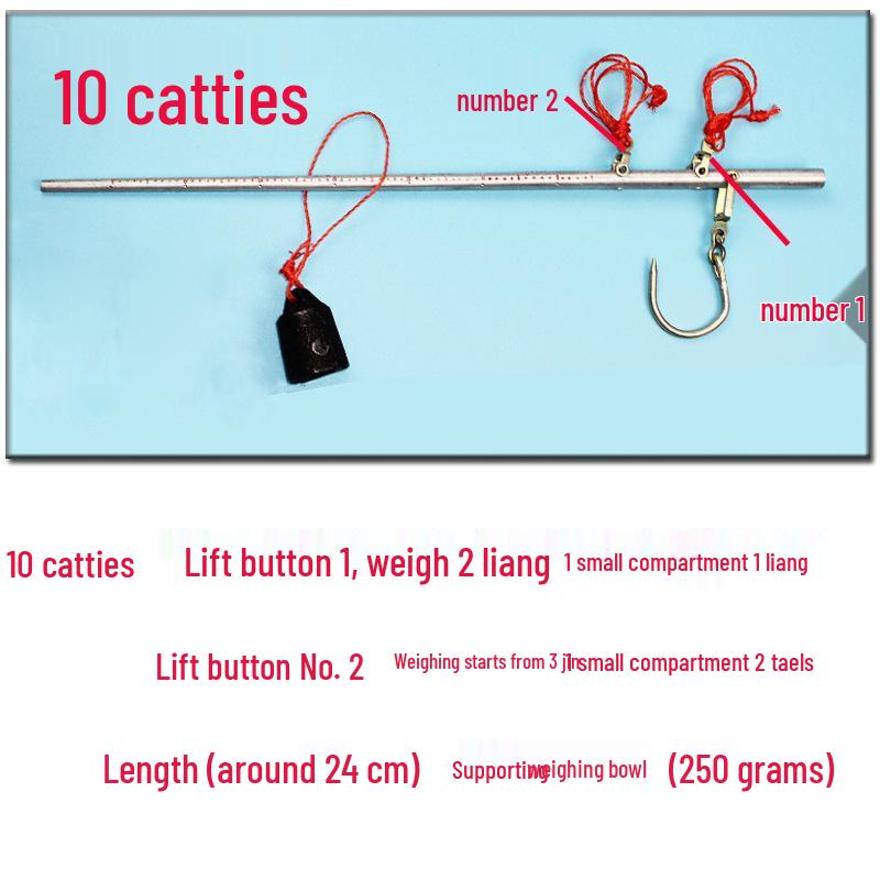 Aluminum and Wooden Rod Hand-Held Manual Platform Scale