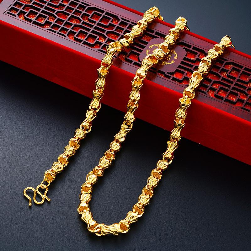 Sand Solid Necklace Sand Gold Jewelry Car Flower Candy Necklace Accessories Gift