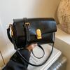 Fashion Small Flap Pu Leather Crossbody Bag for Women 2025 New Trend Designer Simple Solid Color Handbags Women's Shoulder Bag