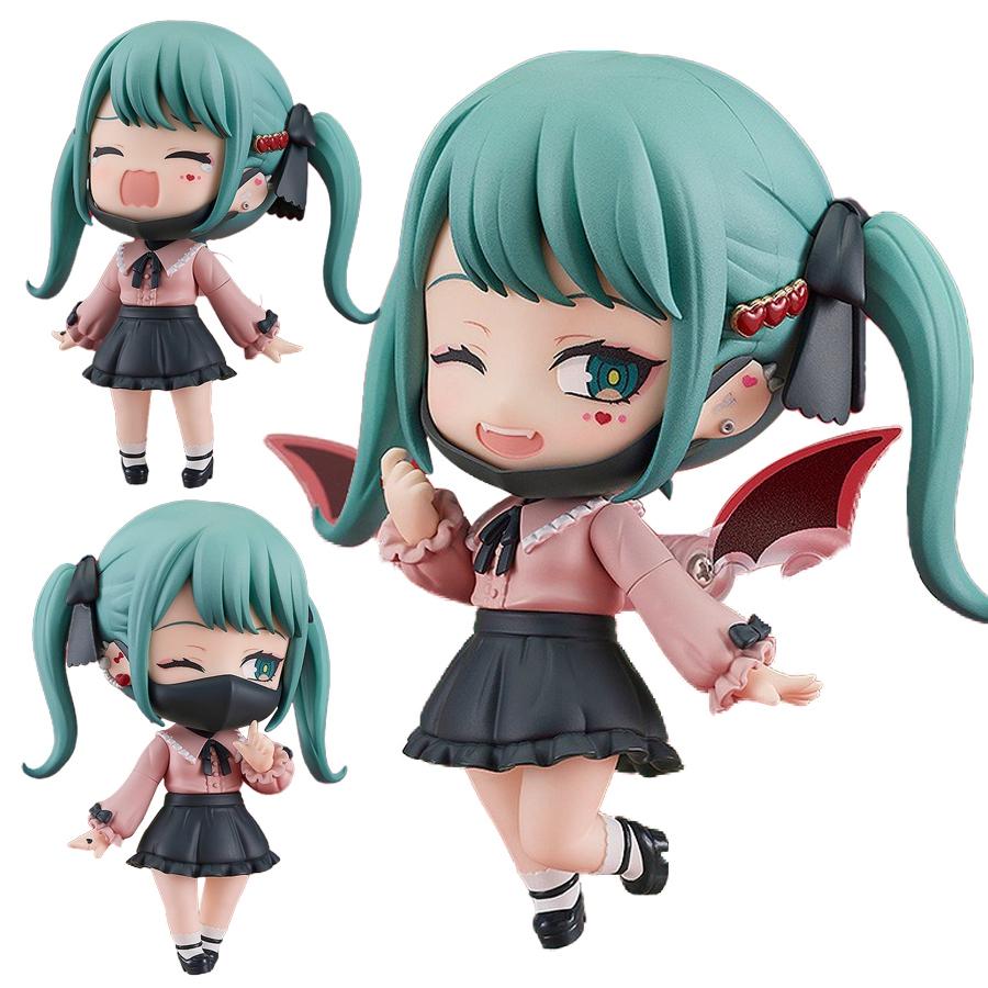 10cm #2239 Hatsune Miku Anime Figure Kawaii The Vampire Hatsune Miku Action Figure Room Decorations PVC Collection Model Playthings