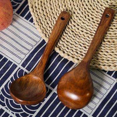 Useful Gadgets Handle Wooden Dessert Rice Soup Spoon Teaspoon Cooking Utensil