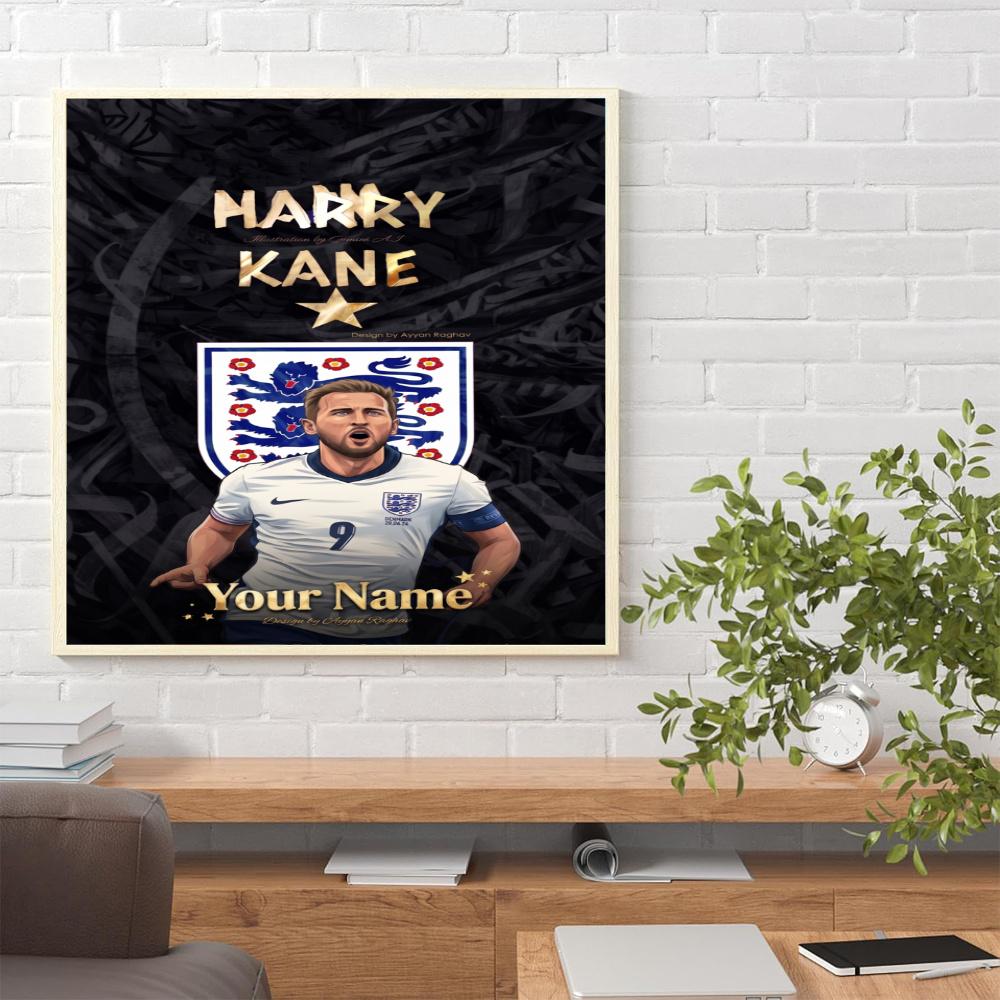 Harry Kane Personalized Text Diamond Painting Round Diamond Mosaic Rhinestones Diamond Embroidery Craft Kit Wall Decor Without Frame