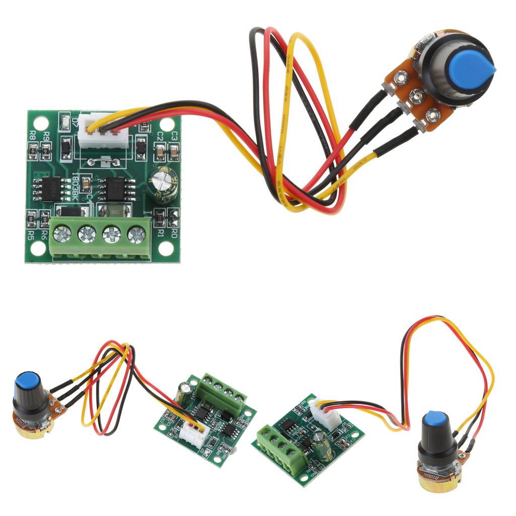 4 szt. Kontrolery prędkości silnika 1,8/3/5/6/12V 2A PWM Kontrole W zestawie śrubokręt Zabezpieczenia nadprądowe Łatwe w instalacji
