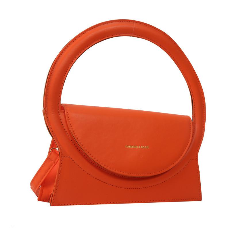 Neuankunft Mode Straßenstil PU-Leder Kleine Quadratische Tasche mit Rundem Ring Design für Damen