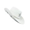 Shining Crystal Star Hat for Women Men Music Festival Hat with Five Pointed Star Pattern for Adult Stage Performances