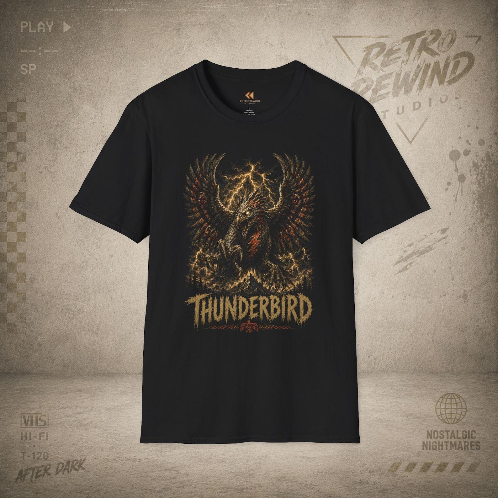 Thunderbird lightning eagle T-Shirt | Mythical bird graphic tee S