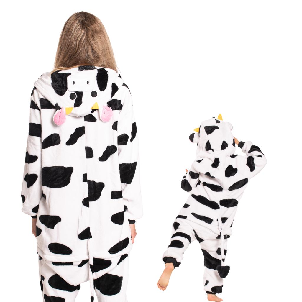 Piżama dla dzieci dziecięca kigurumi onesie kostium strój krowa 115-125 cm