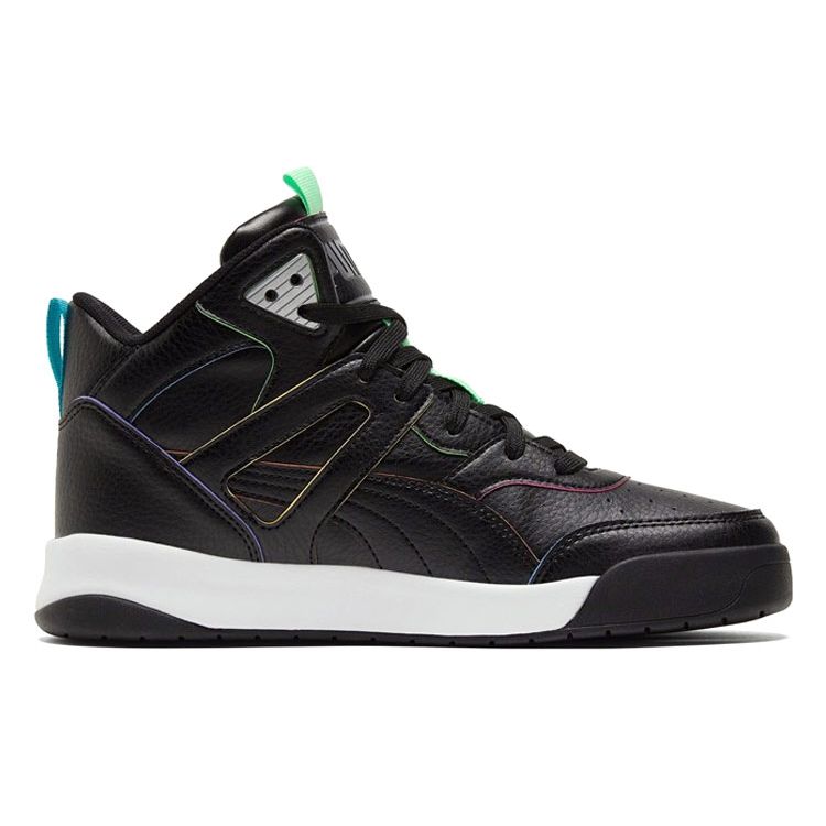 Puma Zapatillas de Media Caña de Cuero Sintético para la Parte Trasera Unisex Zapatillas Negras 368872-02