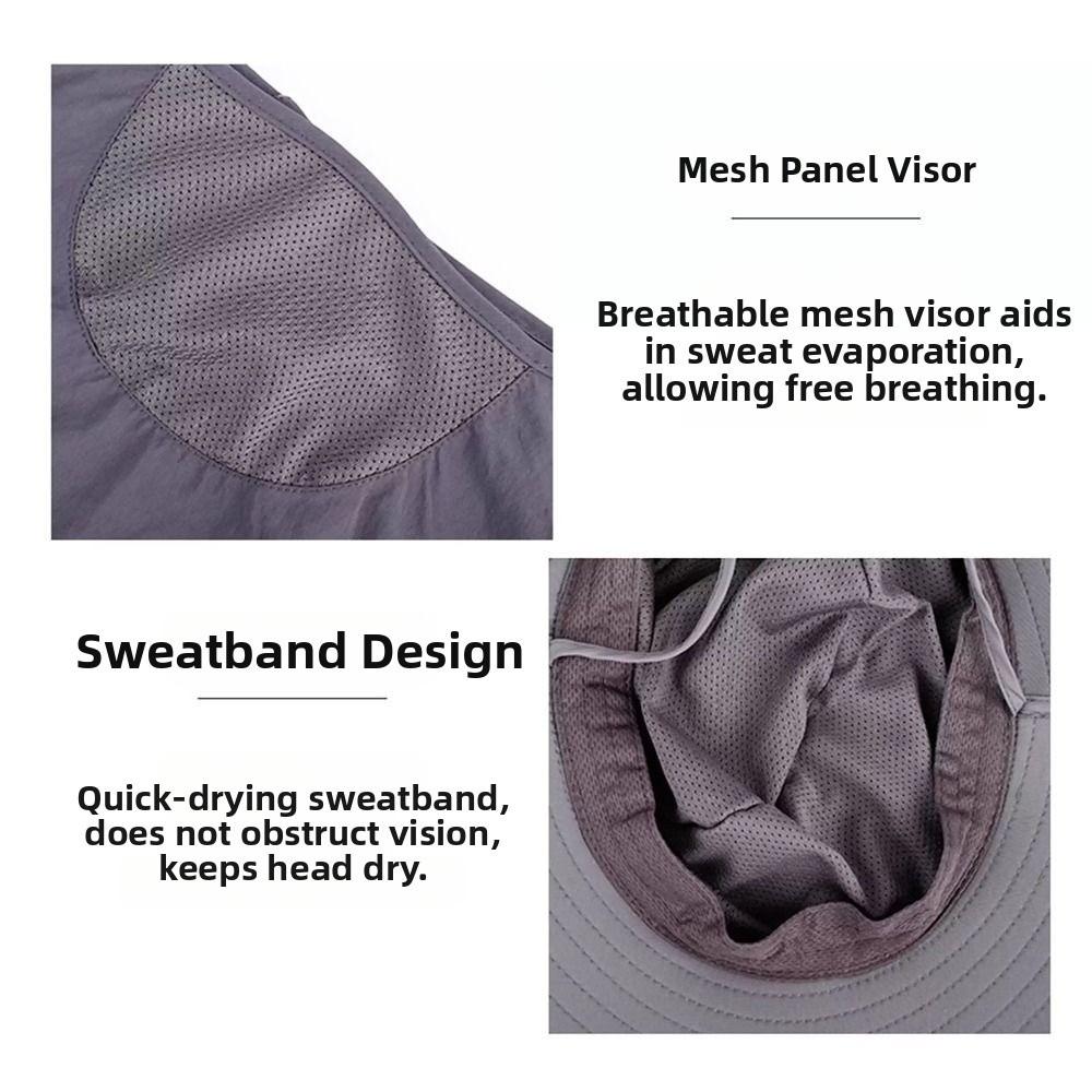 Quick Drying Women Fisherman Hat Breathable Summer Sunscreen Cap Face Covering Sunhat Camping