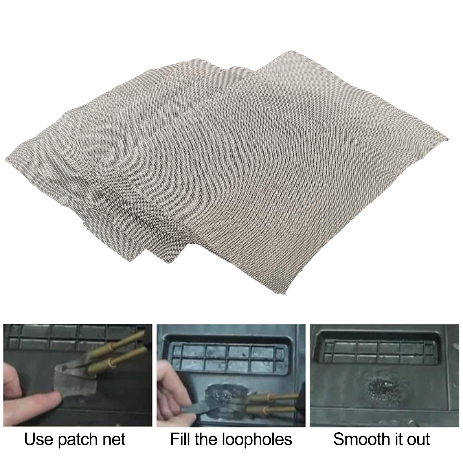 

Bumper Mesh Net 5pcs Easy To Install Plastic Repair Hole Repairing Silver For Bumper Body Hood Vents Brand New