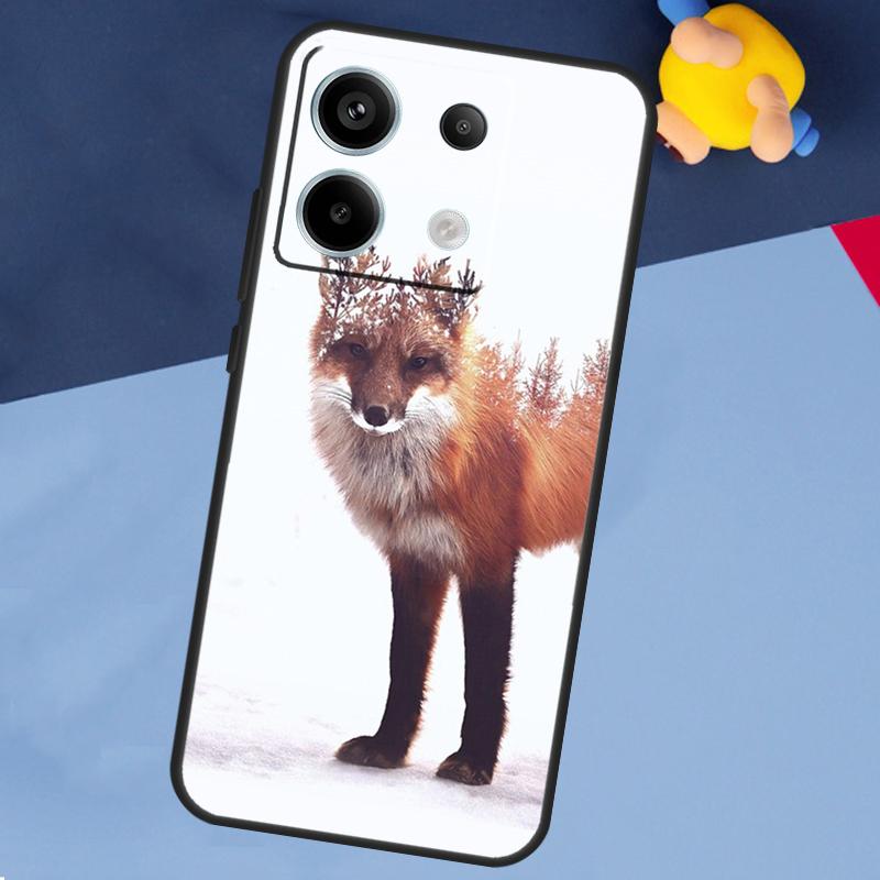 Fox Animal Pattern Case for Xiaomi Redmi 13C 12C 10C 10A 9C Note 12 13 10 8 9 11 Pro 12S 10S 11S Phone Cover