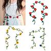 Flower Decorated Long Waist Chain Handmade Beaded Phone Creative Lanyard for Fashionable Women