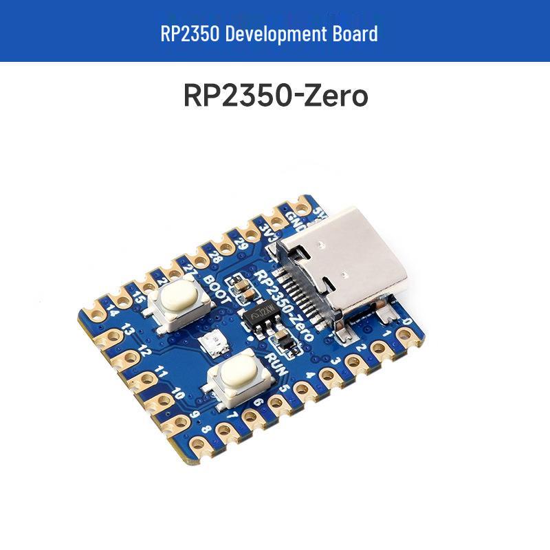 RP2350-Zero Dev Board: Raspberry Pi RP2350 with Optional Pin Headers for Unused IO