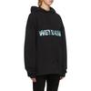 WE11DONE Classic Hooded Sweatshirt With Logo Print Unisex sweatshirts Black WD-TP5-19-500-BK