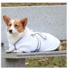 Microfiber Towel Material Dog Bathrobe Quick Dry Fast Absorbent Pet Drying Coat with Adjustable Magic Tape for All Dog Sizes