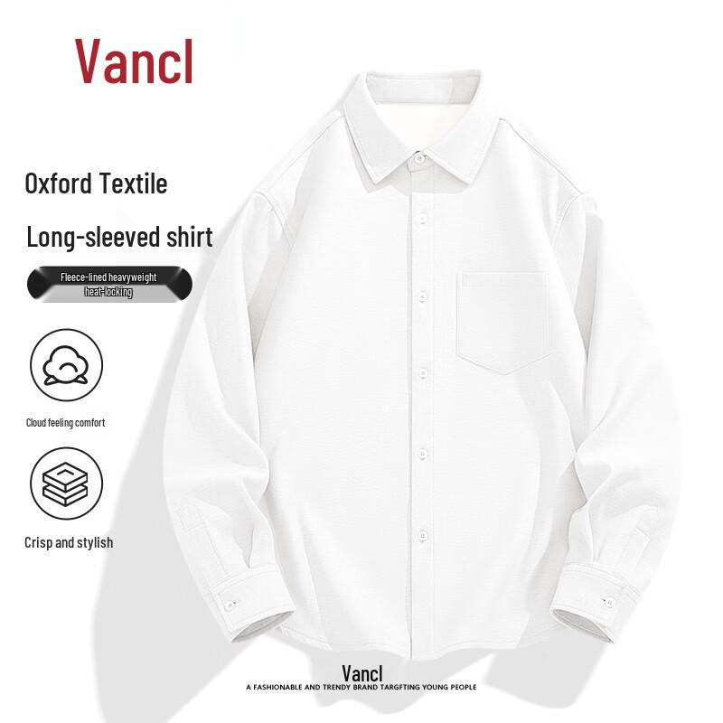 VANCL Men s Winter Plush Oxford Long-Sleeve Shirt L