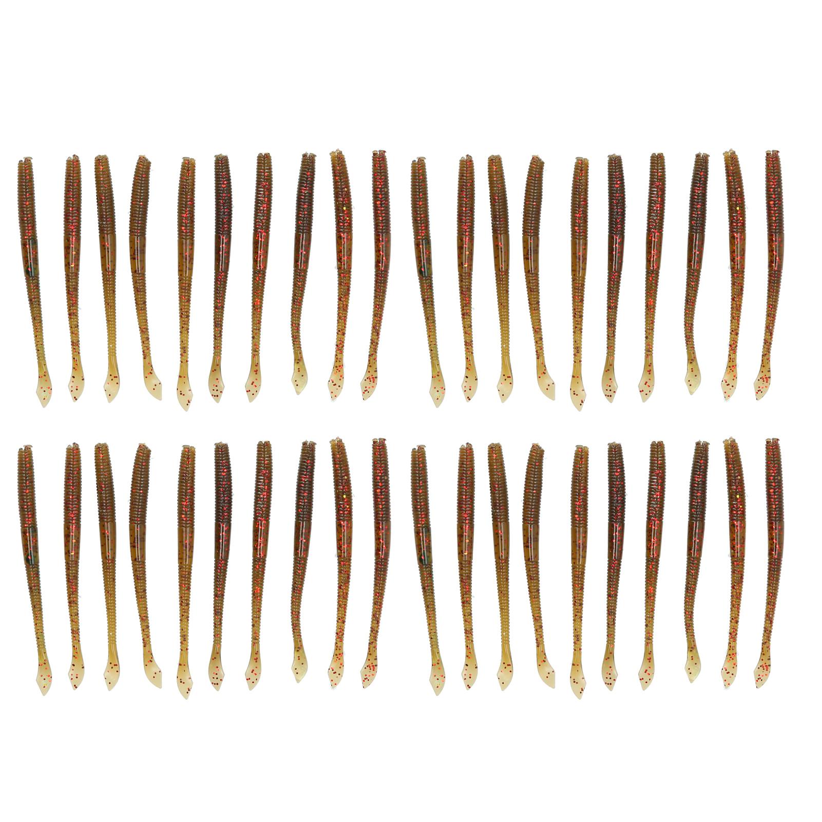 

4шт Искусственная имитация Мягкий силикон Форма дождевого червя Приманка Рыболовный аксессуар3#