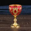 1Pc Timeless Embossed Metal Chalice Goblet Vintage Wine Champagne Liqueur Cup Perfect For Bars Restaurants Home Decor