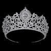 Women Tiaras and Crown Zircon Rhinestone Waterdrop Shape Wedding Bridal Hair Accessories Jewelry For Princess Party Crown BC3600