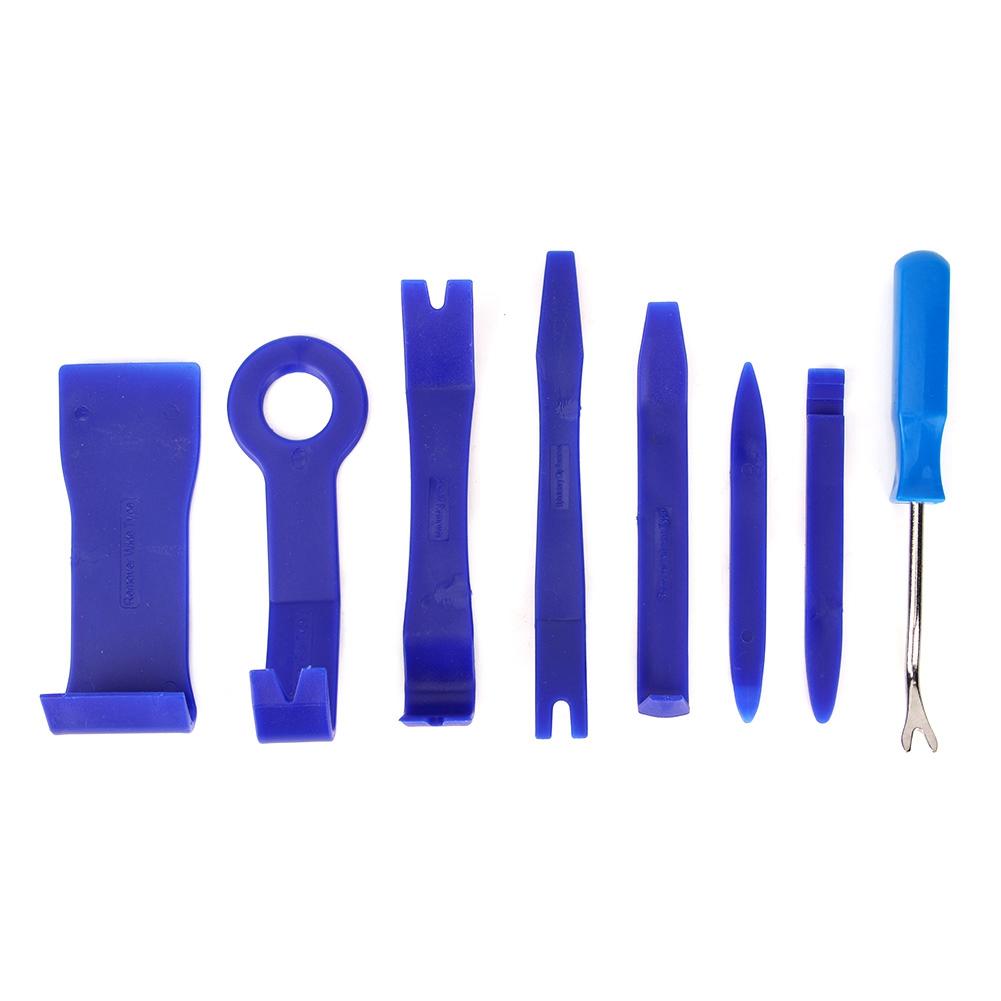 8pcs Car Interior Trim Disassembly Pry 6in Audio Navigation Removal Repair Tool KitBlue