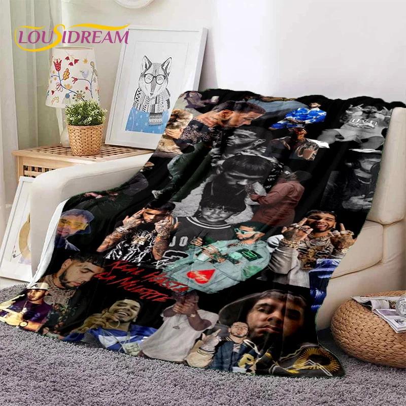 Free Anuel AA Rapper Hip Hop Singer Soft Flannel Blanket for Beds Bedroom Sofa Picnic,Throw Blanket for Outdoor Leisure Nap Gift