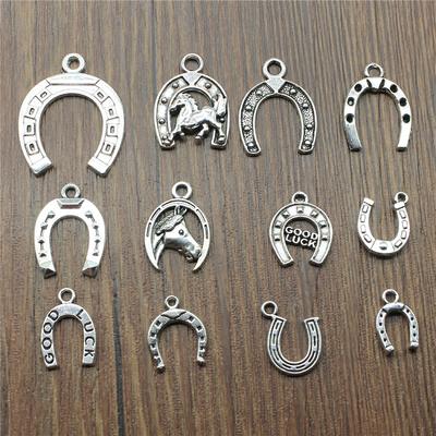 20 Stück Hufeisen Anhänger Charms Antik Silber Farbe Hufeisen Charms Schmuck DIY Glückliches Hufeisen Charms Für Armband