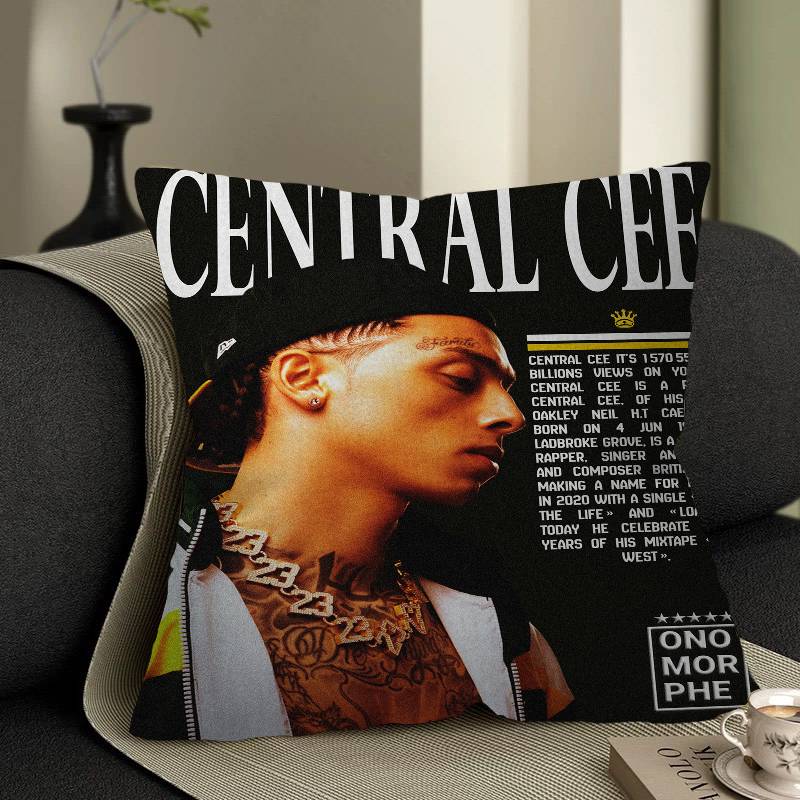 

Singer Central Cee Personalized Pillow Dust Cover Bedroom Kids Party Decoration Pillowcase Birthday Children Gift 12x12Inch