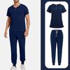 Mens' Comfortable And Casual Solid Color Short Sleeved Pants Protective Suit Set