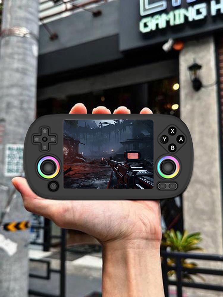 Silicone Case Protective Cover Shockproof Protective Case with Lanyard Protector Shell Sleeve for ANBERNIC RG40XX H Game Console