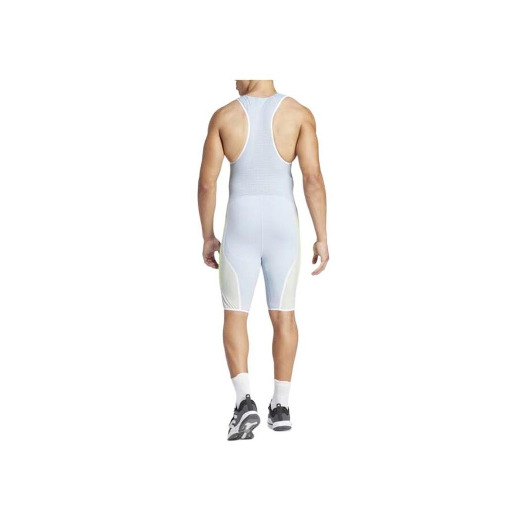 Adidas Breathable Quick-Dry Logo Print Jumpsuit Men jumpsuits Blue Gray HZ2543