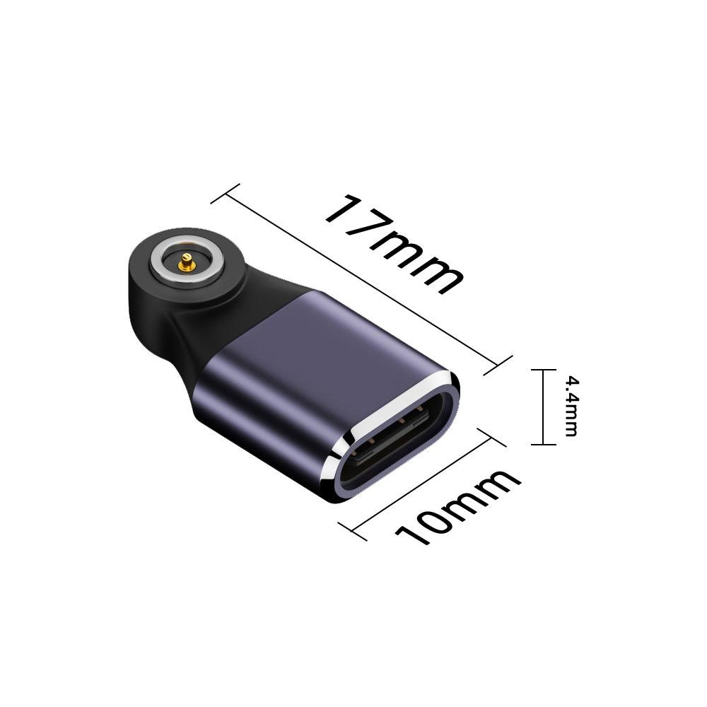 Type-C To Smart Ring Charging Adapter with a Round Connector and Magnetic Function Compatible with Smart Ring Charging Adapters