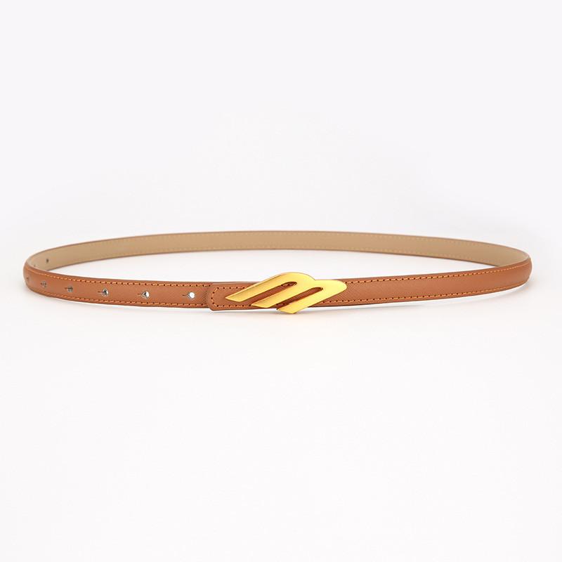 Ladies Leather Belt For Women Fashion Casual Waist Belt With Smooth Buckle For Daily Wear