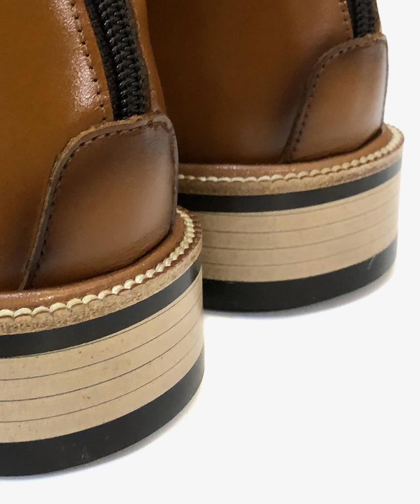 Joenshoe Back Zipper Reel Chelsea Boots Light Brown