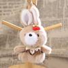 Cute Cherry Bunny Plush Keychain, Small Rabbit Stuffed Animal Pendant for Bag Backpack Purse, Kawaii Cartoon Key Ring Charm, Gift for Girls Women