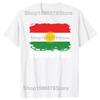 Magliette Divertenti Bandiera Curda del Kurdistan Aspetto Vintage Invecchiato Stile Estivo Grafica Cotone Streetwear Manica Corta T-shirt Unisex