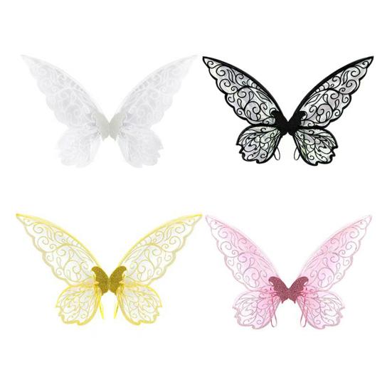 Fairy Wing for Kids Adults Butterfly Fairy Halloween Costume Glitter Angel Wings Elf Cosplay Accessory for Girls Women