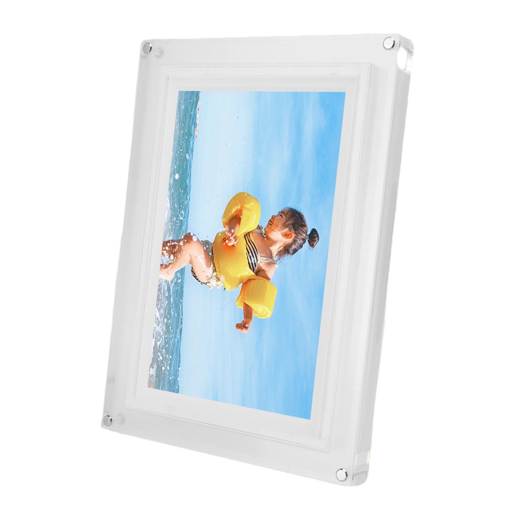 10.1 Inch Digital Picture Frame Acrylic USB2.0 Electronic Photo Frame Video Music Player with LED Light 8GB Memory for