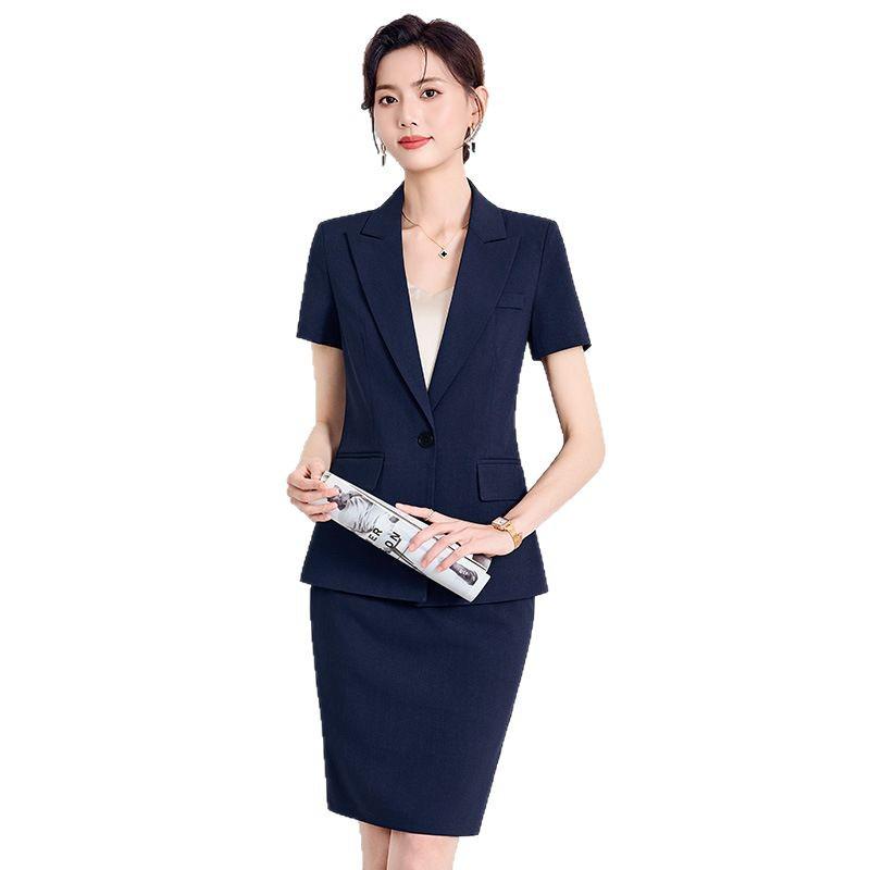 Women's Summer Professional Short-Sleeved Suit Set - Elegant OL Workwear