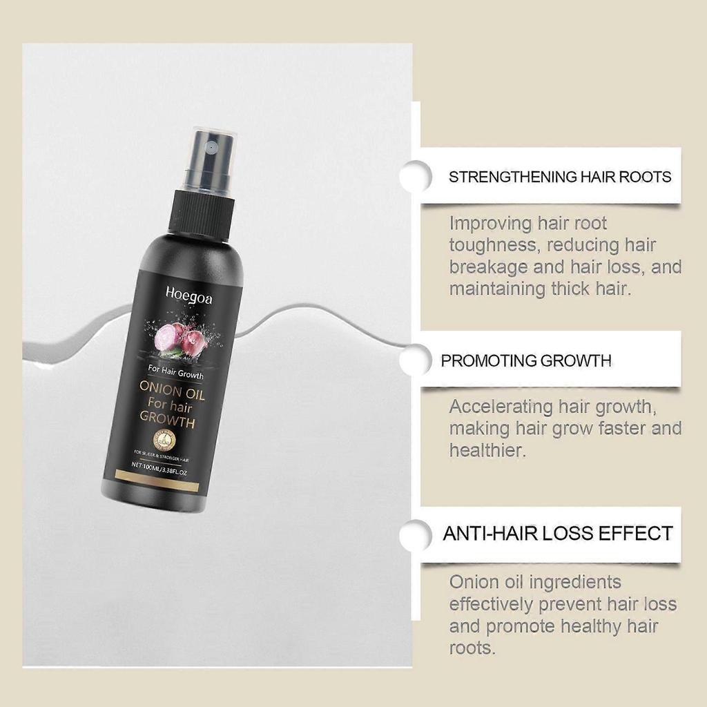 2025 Latest Model Onion Oil Hair Care Essential Oil Spray Gently Hydrates Hair
