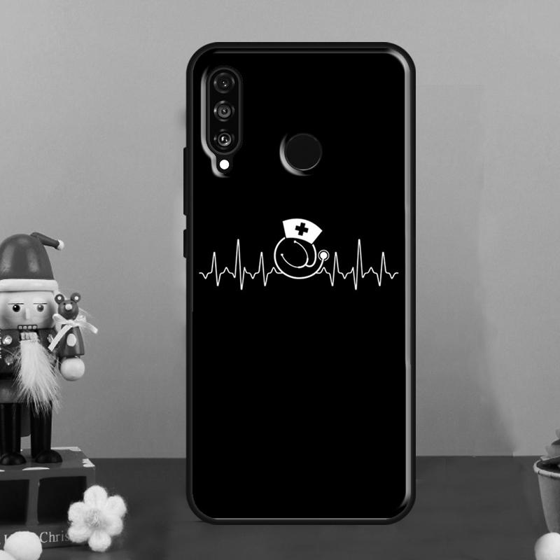 Nurse Heartbeat For Huawei Nova 12i 12s 11i 5T Y90 Y70 Y60 Y61 Y91 Y72 9 10 SE P60 Pro P20 P30 P40 Lite Case