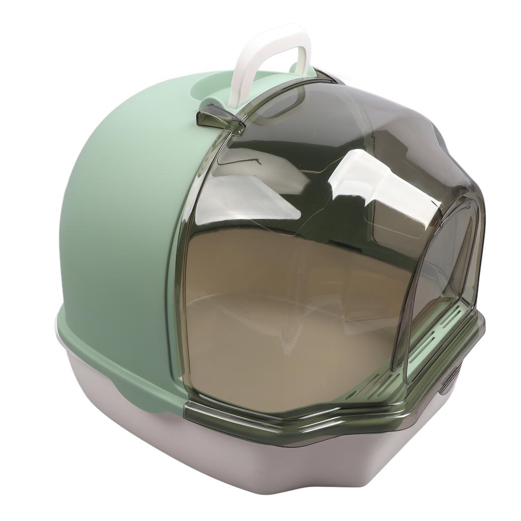 Enclosed Cat Litter Box Double Doors Large Space Splash Proof Odor Removal Portable Kitty Litter