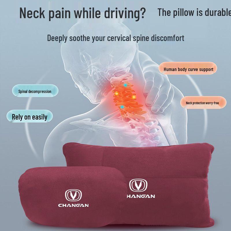 Changan CS55 Plus Gen 2 Headrest & Lumbar Support: Premium Backrest Cushion & Pillow.