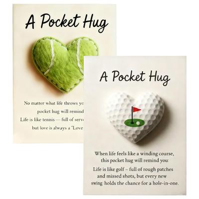 Pocket Heart Cards Golf Sports Theme Ornament Sports Greeting Cards for Thanksgiving Mother's Day Valentines Christmas Birthday