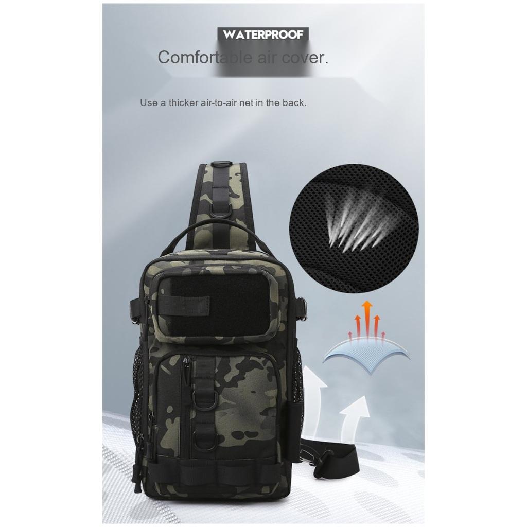 Crossbody Bag Unisex Oxford Multi Pocket Fishing Outdoor