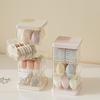 Rotating Storage Box Cosmetic Display Case Transparent Moisture-Proof Multi-layer Makeup Storage Shelf Powder Puff Organizer